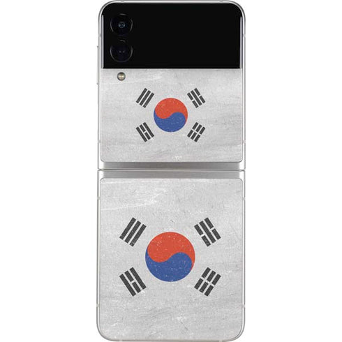 South Korean Flag Distressed Galaxy Z Flip4 5G Skin